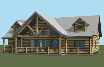 Whisper Creek Log Homes Plans! Aspen Grove Lofted Series