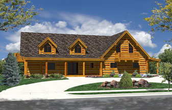 Whisper Creek Log Homes Plans! Bear Lake Series