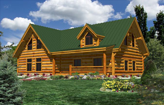 Whisper Creek Log Homes Plans! ELK Ridge Lofted Series