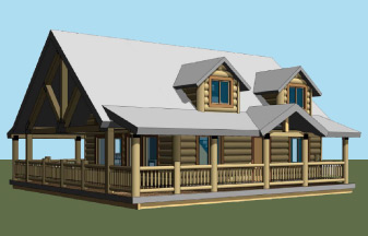 Whisper Creek Log Homes Plans! HomeStead Lofted Series