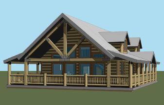 Whisper Creek Log Homes Plans! Riverwood Lofted Series
