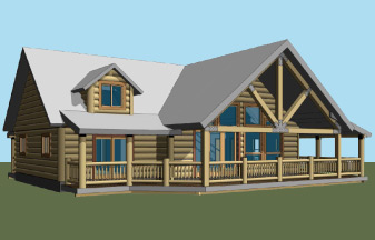 Whisper Creek Log Homes Plans! Willow Creek Lofted Series